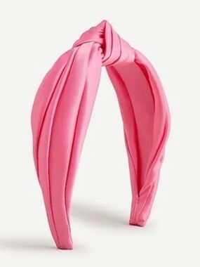 J. Crew Pink Satin Knot Turban  Headband